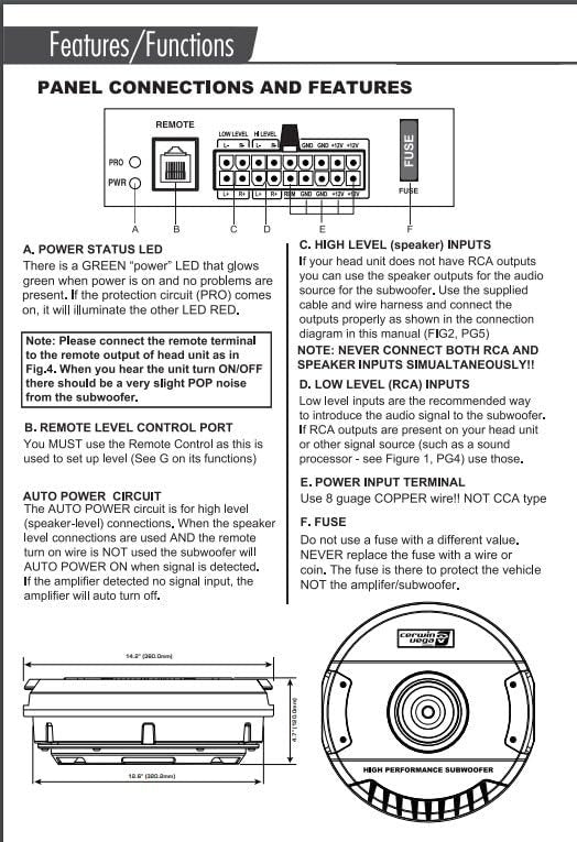 Cerwin Vega VPAS12ST 12 inch 600 watts Spare Tire Subwoofer with Built-in Amplifier Car Audio System Compact Powerful Bass Easy Installation