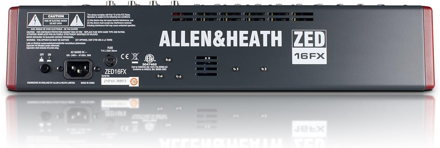 Allen & Heath ZED-22FX - 22-Channel Touring Quality Mixer with Onboard FX and USB I/O (AH-ZED-22FX)