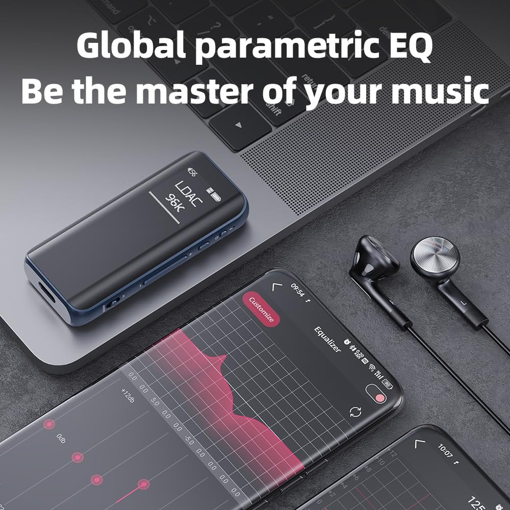 FiiO BTR15 Headphone Amps Bluetooth 5.1 Receiver High Resolution 384K/32Bit Native DSD256 USB DAC Supports LDAC/aptX HD/MQA for Smartphones/PC/Car/Home Audio