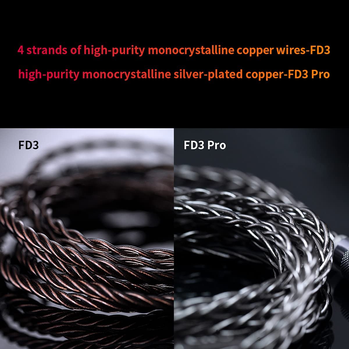 FiiO FD3 Earphones in-Ear Earbuds High Resolution 1DD Bass Heavy MMCX Connector (Black)