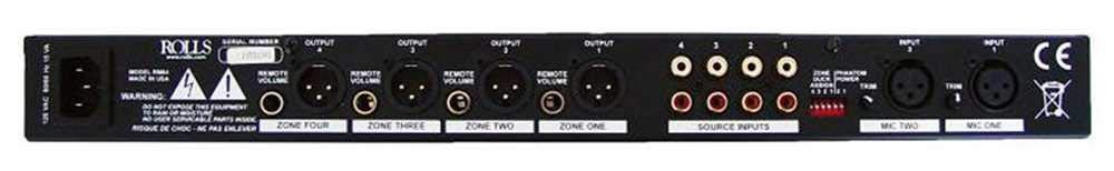 Rolls RM64 Four Zone Mixer,Black