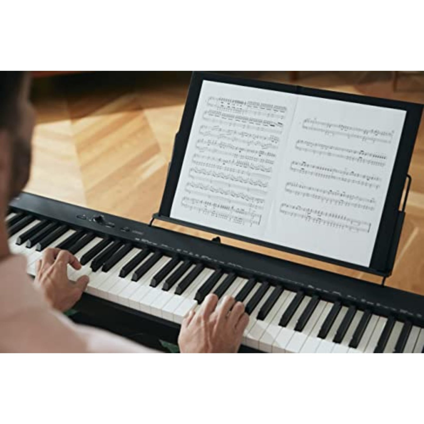 Casio CDP-S160 Portable Digital Piano with 88-Key Weighted Action, Sheet Music Stand, Power Supply, USB-MIDI and 10 tones, black (CDP-S160BK)