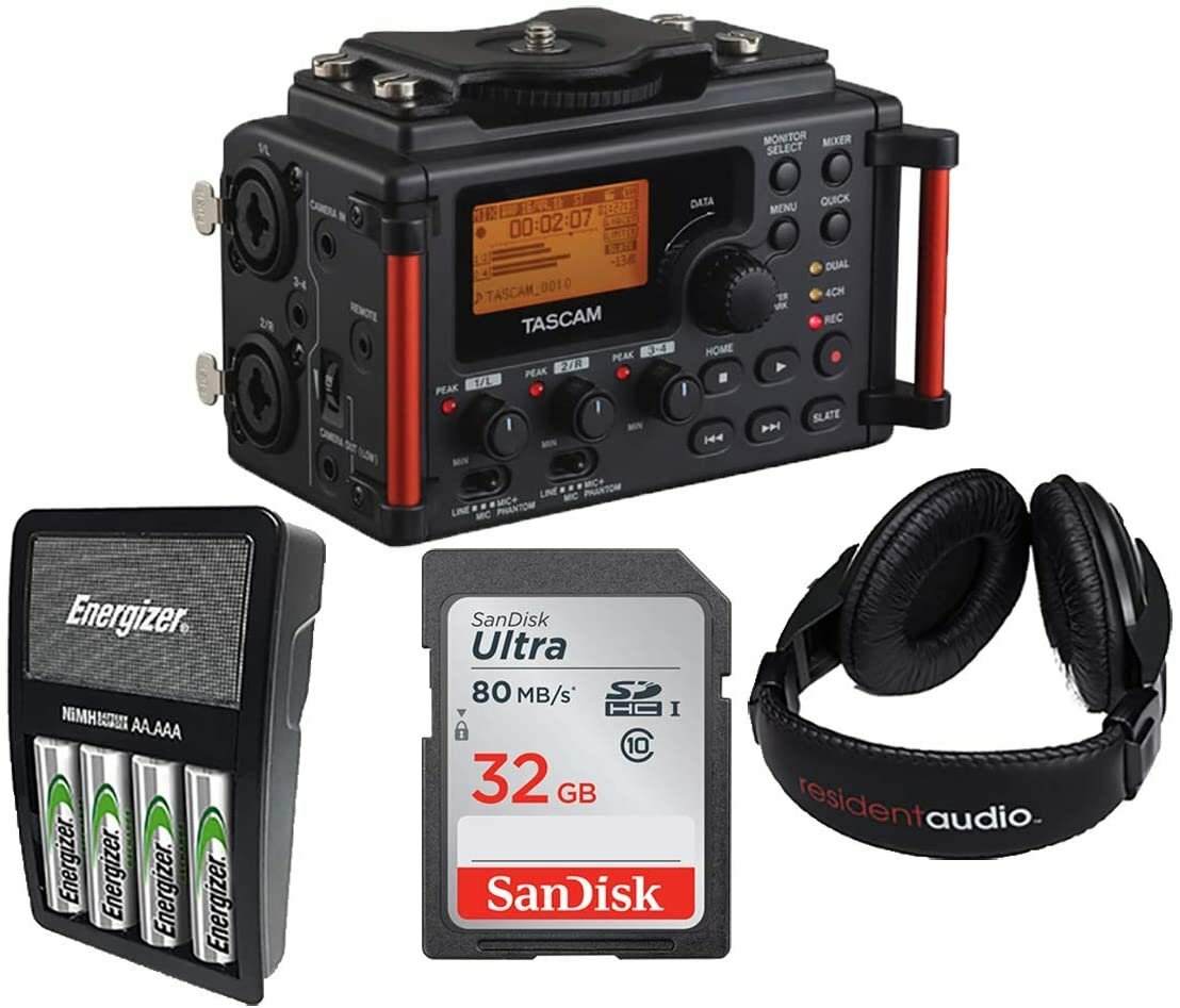 Tascam DR-60DMKII 4-Channel Portable Audio Recorder for DSLR,Rechargeable...