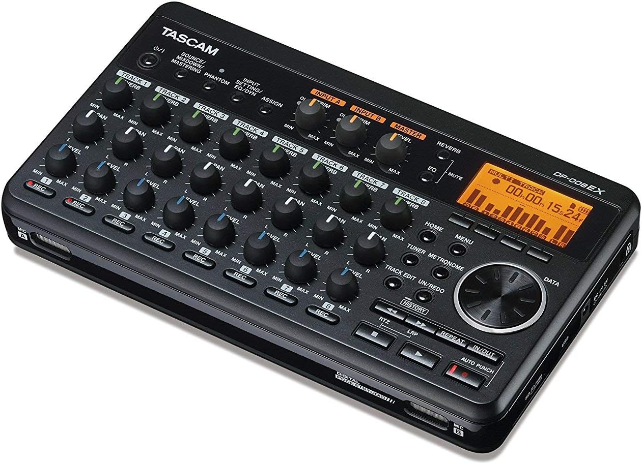 TASCAM Compact 8-Track Digital Pocketstudio Multitrack Recorder (DP-008EX)