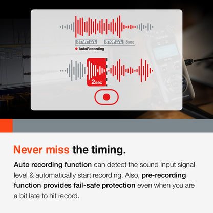Tascam DR-07X Stereo Handheld Digital Audio Portable Recorder and USB Audio Interface, Pro Field, AV, Music, Dictation Recorder