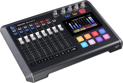 Tascam Mixcast 4 Podcast Studio Mixer Station with built-in Recorder / USB Audio Interface