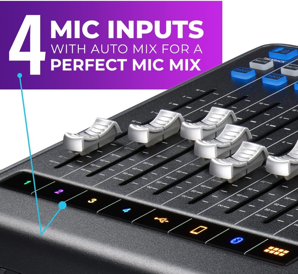 Tascam Mixcast 4 Podcast Studio Mixer Station with built-in Recorder / USB Audio Interface