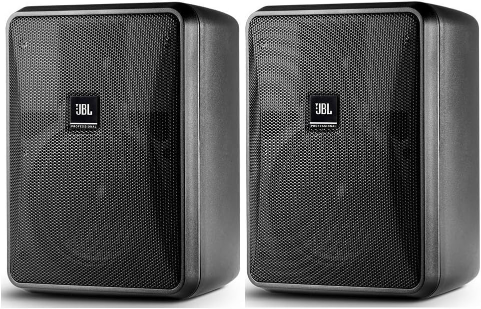 JBL Professional Control 25-1-WH Compact Indoor/Outdoor Background/Foreground Speaker, White, Sold as Pair