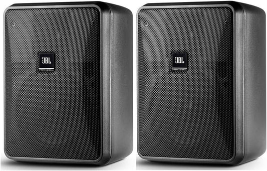 JBL Professional Control 25-1-WH Compact Indoor/Outdoor Background/Foreground Speaker, White, Sold as Pair