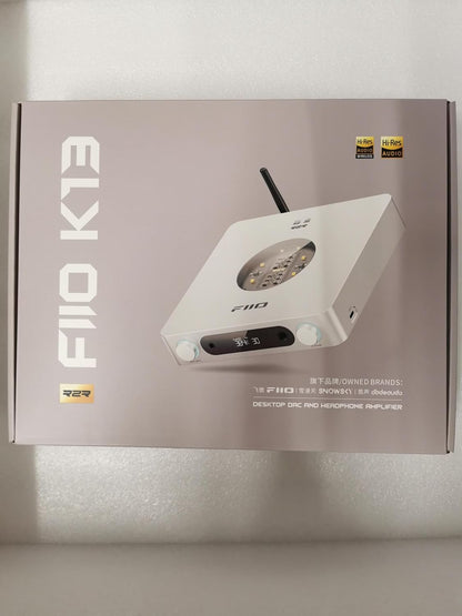 FiiO K13 R2R Desktop DAC & Headphone Amp, High-Fidelity 24Bit R2R DAC, Powerful 2400mW Output, LDAC Bluetooth Streaming, Dual Power Supply, 10-Band PEQ, Balanced XLR & RCA Audio Output (Silver)
