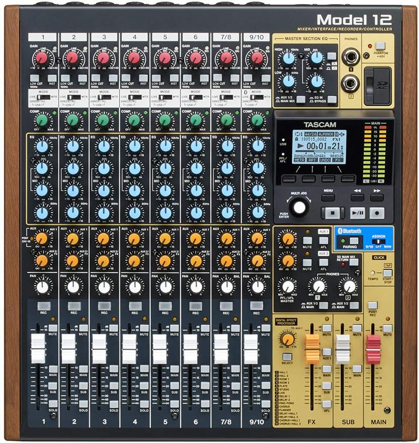 Tascam Model 12 All-in-One Digital Multitrack Recorder