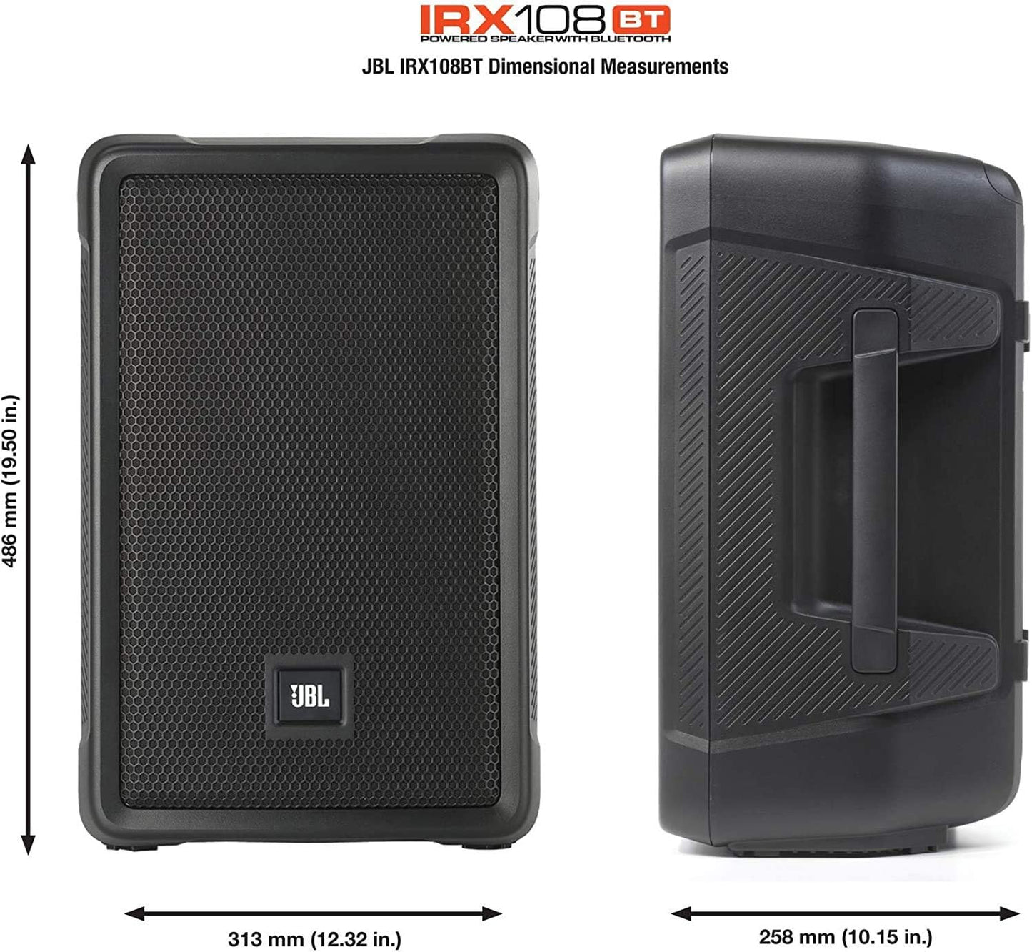 JBL Professional IRX series Powered Portable Speaker with Bluetooth, 8-Inch