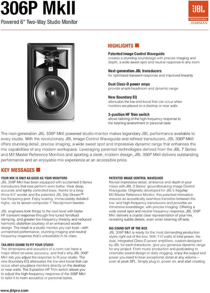 JBL Professional LSR310S 10-inch Powered Studio Subwoofer