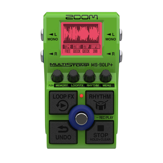 Zoom MS-90LP+ MultiStomp Guitar Pedal with 13 Hour Recording, 90 Minute Loops, 32-Bit Float, High Fidelity Audio, Dedicated Controls, Loop FX, Backlit LCD, Quantizing, Rhythm Patterns, & MIDI