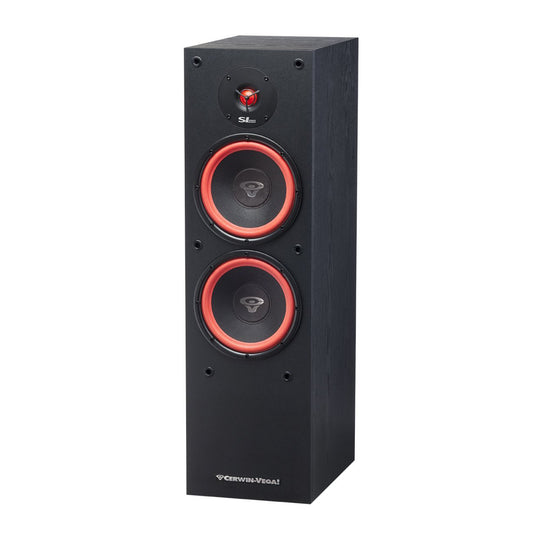Cerwin Vega Home Audio SL-28 8" 300 Watts 2-Way Dual Floor Speaker with 1" Soft Dome Tweeter Black