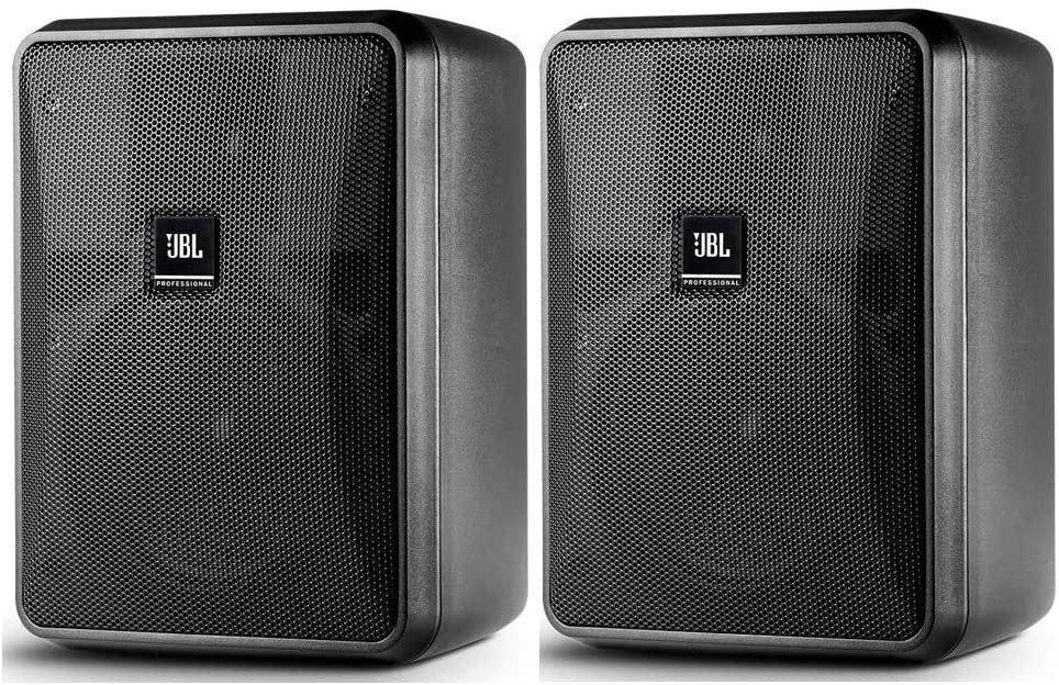 JBL Professional Control 25-1-WH Compact Indoor/Outdoor Background/Foreground Speaker, White, Sold as Pair