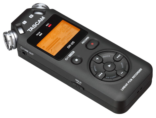 Tascam DR-05 Black 1.02 X 2.40 Portable 5.55Inches DR-05V2 2 AA Batteries