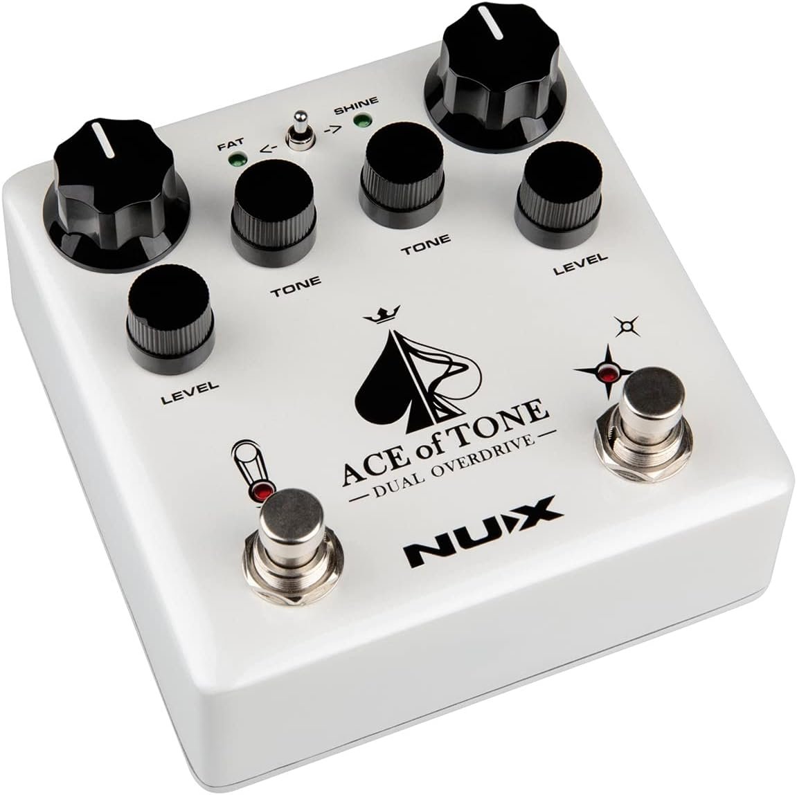 NUX ACE of Tone Dual Overdrive Pedal stacked with Tubeman MKII and Morning Star