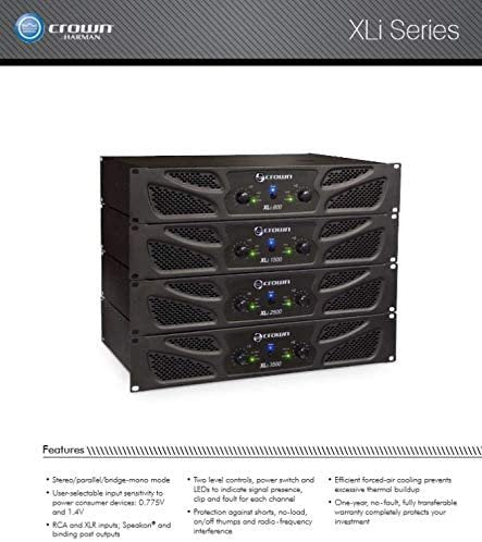 Crown XLi800 Two-channel, 300-Watt at 4Ω Power Amplifier