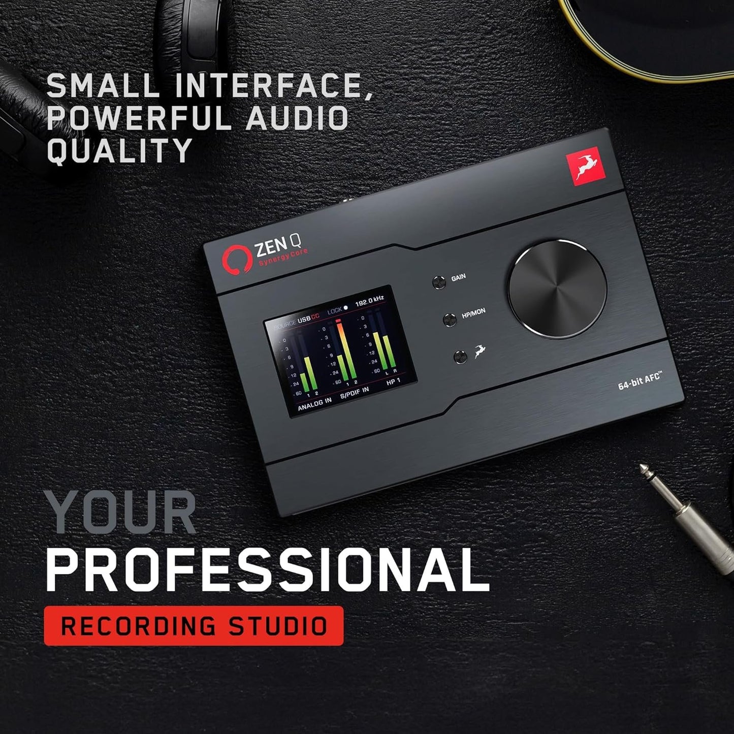 Zen Q Synergy Core Audio Interface, 14x10 Bus-Powered Thunderbolt 3 Interface for Recording Music, with Onboard Real-Time Audio Recording Effects, XLR Interface Connection - Antelope Audio