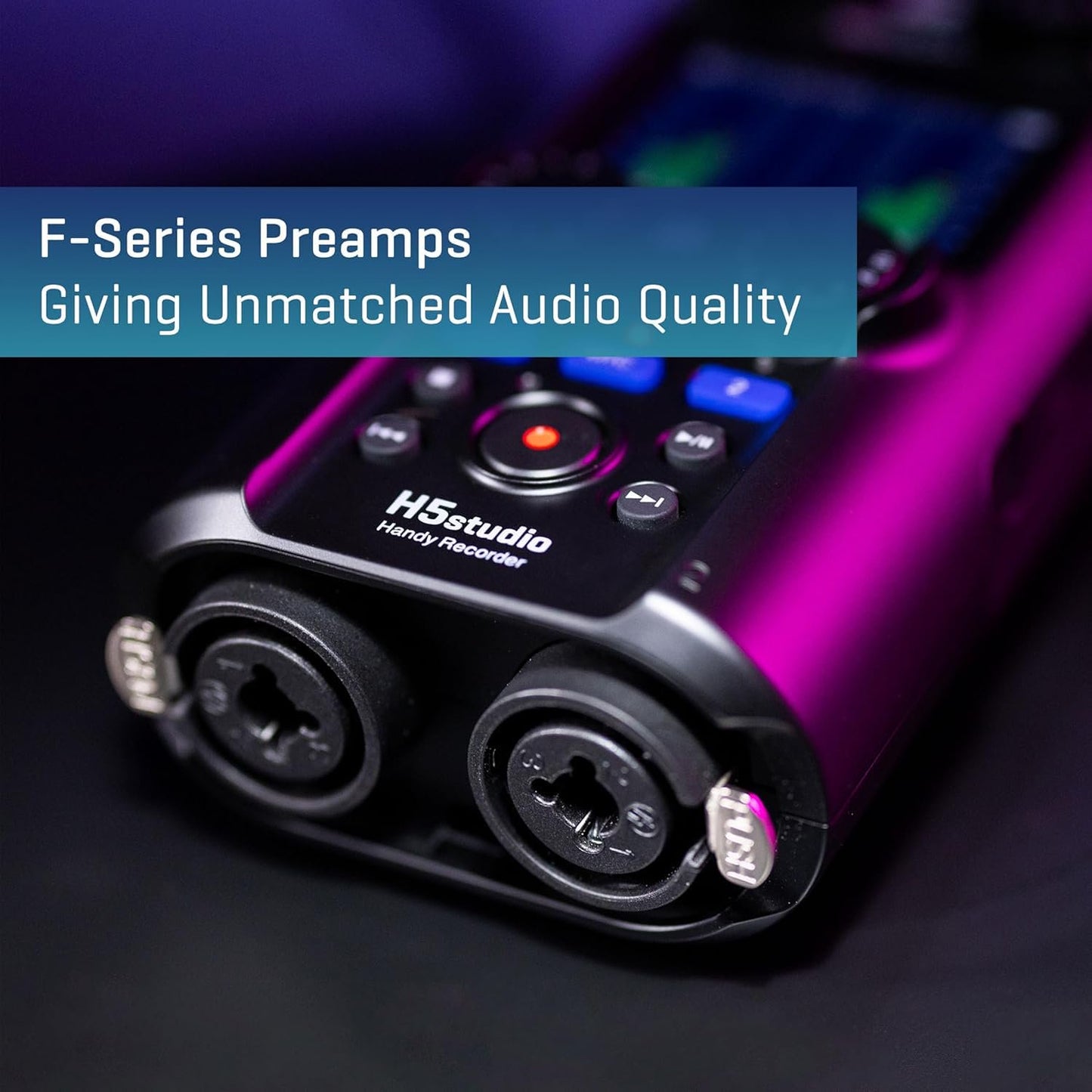 Zoom H5studio 6-Track 32-Bit Float Handy Recorder Bundle with APH-5s Accessory Pack with Hairy Windscreen, Padded Shell Case, AC Adapter, & USB C-Cable
