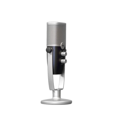 AKG Pro Audio Ara Professional USB-C Condenser Microphone, Dual Pattern Audio Capture Modes for Podcasting, Video Blogging, Gaming and Streaming, Blue & Silver