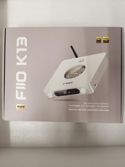 FiiO K13 R2R Desktop DAC & Headphone Amp, High-Fidelity 24Bit R2R DAC, Powerful 2400mW Output, LDAC Bluetooth Streaming, Dual Power Supply, 10-Band PEQ, Balanced XLR & RCA Audio Output (Silver)