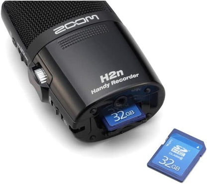 Zoom H2n Stereo/Surround-Sound Portable Recorder, 5 Built-In Microphones, X/Y, Mid-Side, Surround Sound, Ambisonics Mode, Records to SD Card, For Recording Music, Audio for Video, and Interviews