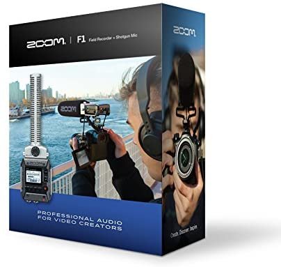 Zoom F1-SP On-Camera Microphone and Recorder, Audio for Video Recorder, Records to SD Card, Outputs to Camera, Battery Powered, Includes Shotgun Microphone