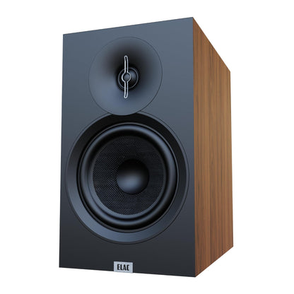 ELAC Debut 3.0 DB63-BK Bookshelf Speakers, Black Ash (Pair) - 1” Aluminum Dome Tweeter & 6.5” Aramid Fiber Woofer - 2-Way Bass Reflex - 42Hz to 38KHz Response