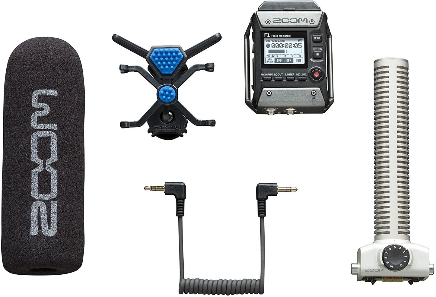 Zoom F1-SP On-Camera Microphone and Recorder, Audio for Video Recorder, Records to SD Card, Outputs to Camera, Battery Powered, Includes Shotgun Microphone