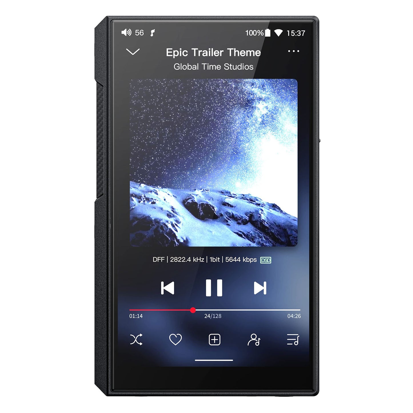FiiO M11S Hi-Res MP3 Music Player with Dual ES9038Q2M, Android 10 Snapdragon 660, 5.0inch, Lossless DSD/MQA, Apple Music/Tidal/Amazon Music 2.5mm/3.5mm/4.4mm (Black)