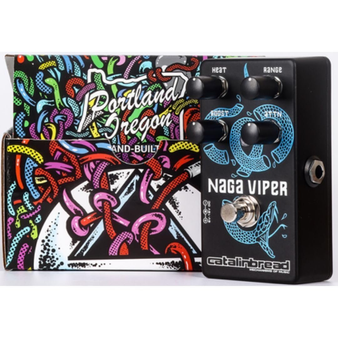 Catalinbread Naga Viper MKII Treble Booster Pedal with Attenuation Knob with Heat, Boost, and Range Control