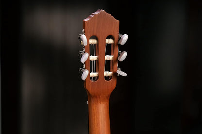 Ortega Guitars 6 String Family Series 3/4 Size Nylon Classical Guitar w/Bag, Right, Cedar Top-Natural-Satin, (R122-3/4)