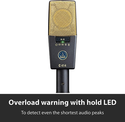 AKG Pro Audio C414 XLII Vocal Condenser Microphone, Multipattern, Black