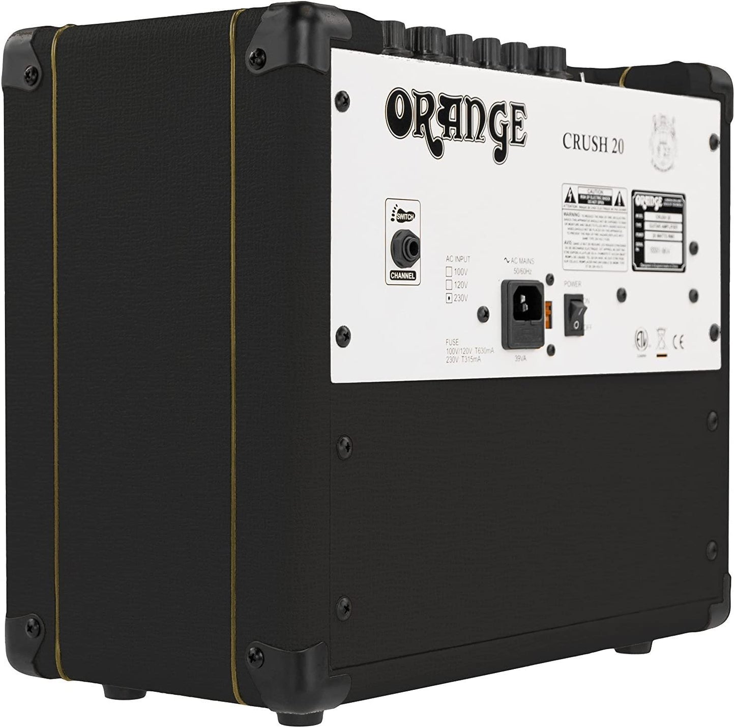 Orange Crush 20 Twin-Channel 20W Guitar Amplifier, Black