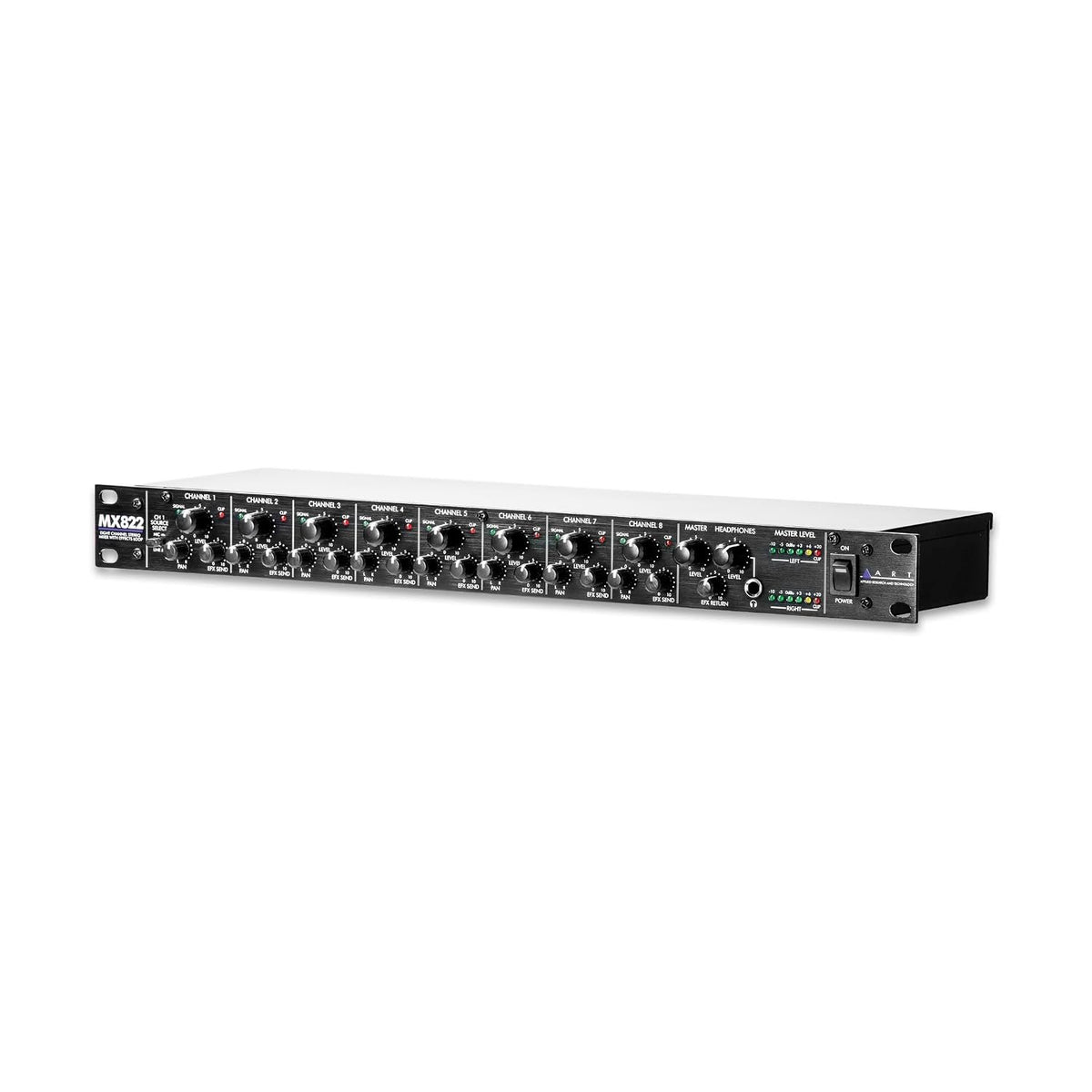 ART MX822 Eight-Channel Rack Mount Stereo Mixer