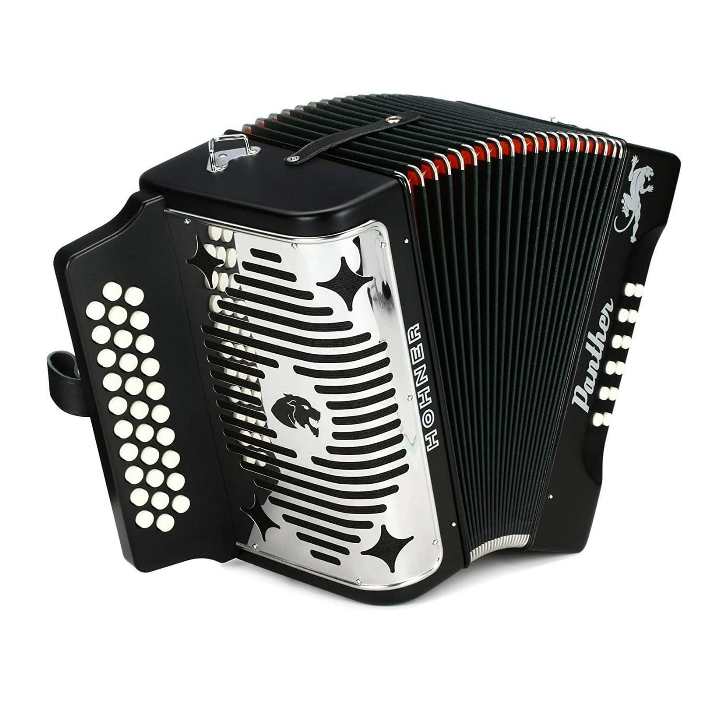 Hohner Accordions Panther 3-Row Diatonic Accordion (Black)