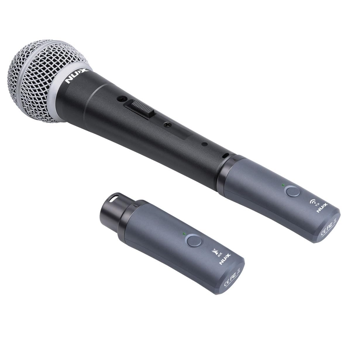 NUX B-3RC Microphone Wireless System with Charging Case, Microphone Bundle, 2.4GHz 24-bit/44.1kHz Audio Quality,