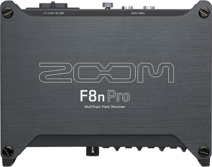 Zoom F8n Pro Professional Field Recorder/Mixer, Audio for Video, 32-bit/192 kHz Recording, 10 Channel Recorder, 8 XLR/TRS Inputs, Timecode, Ambisonics Mode, Battery Powered, Dual SD Card Slots