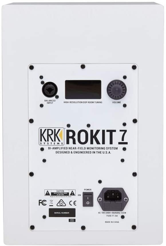KRK RP5 Rokit 5 G4 Professional Bi-Amp 5" Powered Studio Monitors, White Noise - PAIR