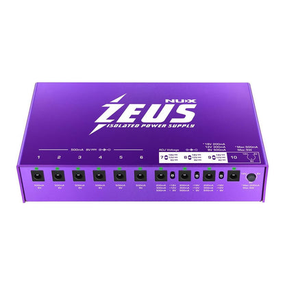 Nux Zeus All Isolated Power Supply for Guitar Pedal, Low Ground Noise, Universal Power, High Current