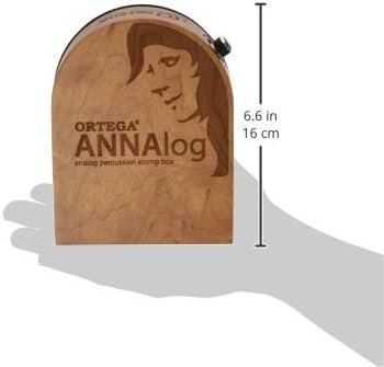 Ortega Guitars Analog Singer-Songwriter Stomp Box with Built-in Passive Piezo for Kick Sound, Natural (ANNALOG)