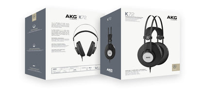 AKG Pro Audio K72 Over-Ear, Closed-Back, High-Sensitivity, High Output 40mm drivers, Studio Professional Headphone. Also Great for Portable Devices. Black.