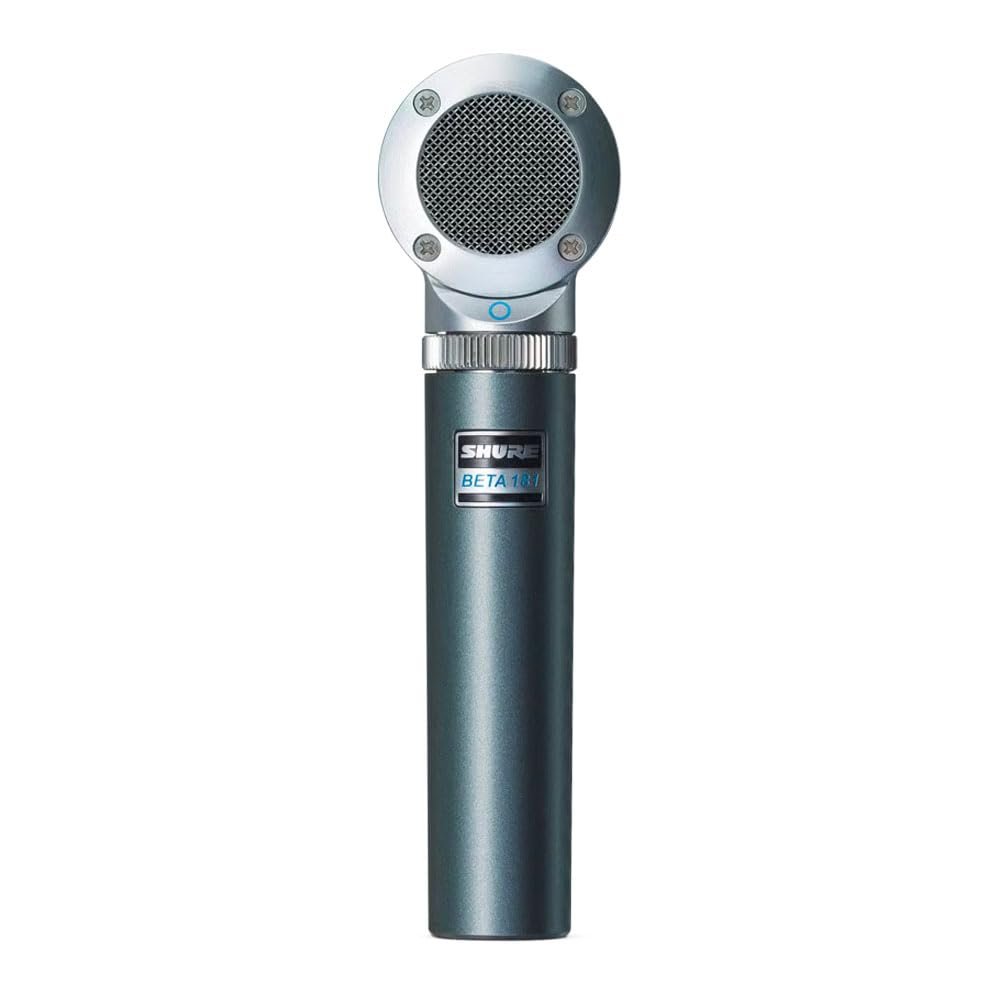 Shure BETA 181/BI Ultra-Compact Small-Diaphragm Side-Address Versatile Condenser Microphone for Instruments with Interchangeable Polar Pattern Capsule Options, 3-pin XLR Connector - Bidirectional