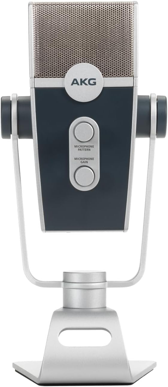 AKG Pro Audio Lyra Ultra-HD, Four Capsule, Multi-Capture Mode, USB-C Condenser Microphone for Recording and Streaming