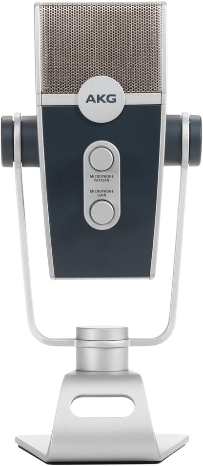 AKG Pro Audio Lyra Ultra-HD, Four Capsule, Multi-Capture Mode, USB-C Condenser Microphone for Recording and Streaming