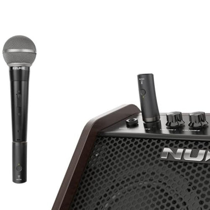 NUX B-3RC Microphone Wireless System with Charging Case, Microphone Bundle, 2.4GHz 24-bit/44.1kHz Audio Quality,