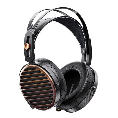 FiiO FT7 Headphones Open-Back Planar 106mm Planar Magnetic Monitor Earphone Gold Diaphragm Carbon Fiber Shell Detachable Cables