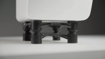 IsoAcoustics Aperta Series Isolation Speaker Stands with Tilt Adjustment: Aperta (6.1" x 7.5") Silver Pair